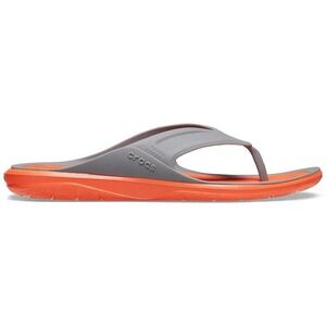 Crocs Swiftwater Wave Flip Flops Sandals Men's Size 8 Orange Gray